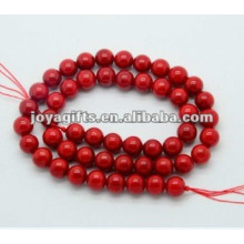 Perles rondes de corail rouge de 8MM